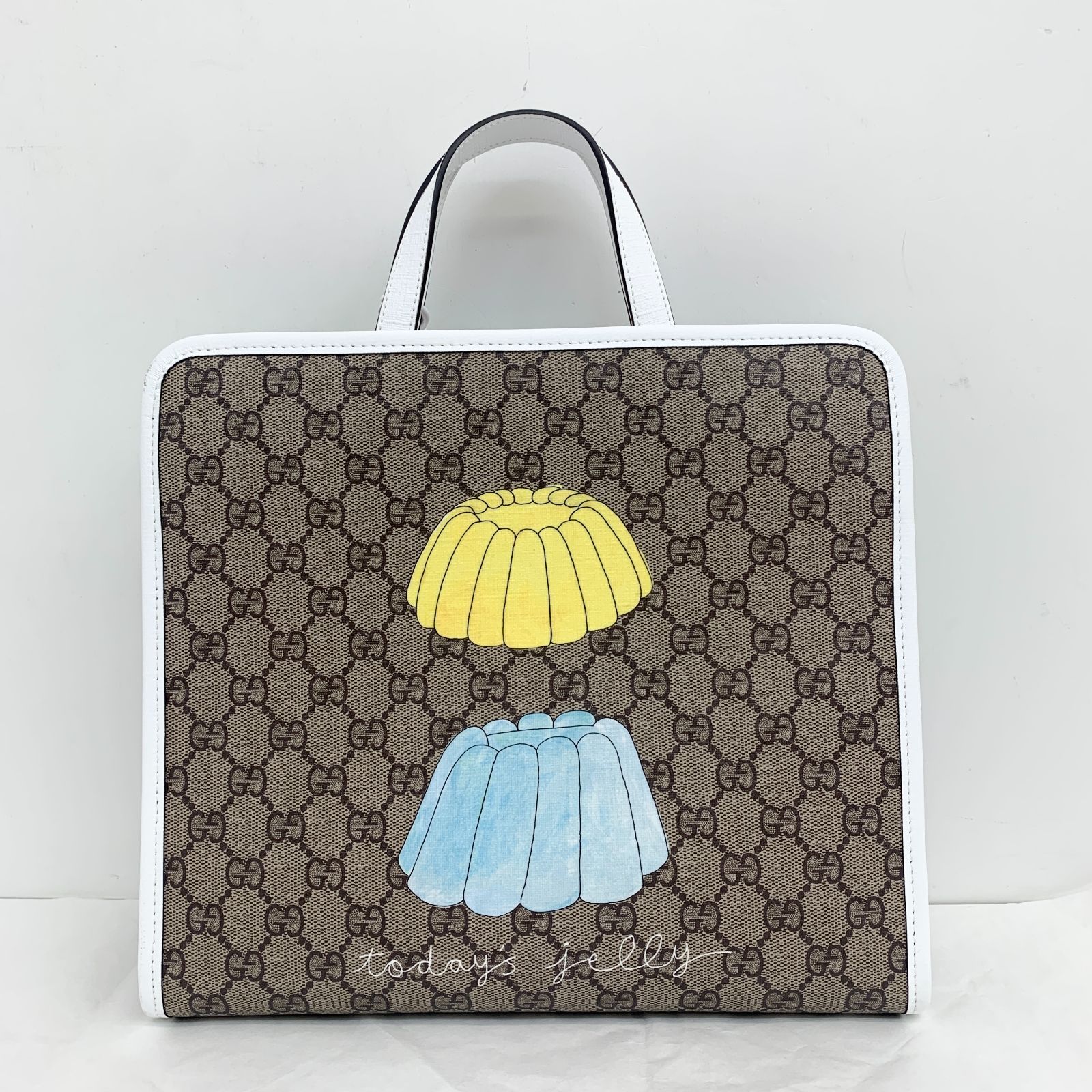 未使用 GUCCI グッチ トートバッグ ネコ GG スプリーム キャンバス
