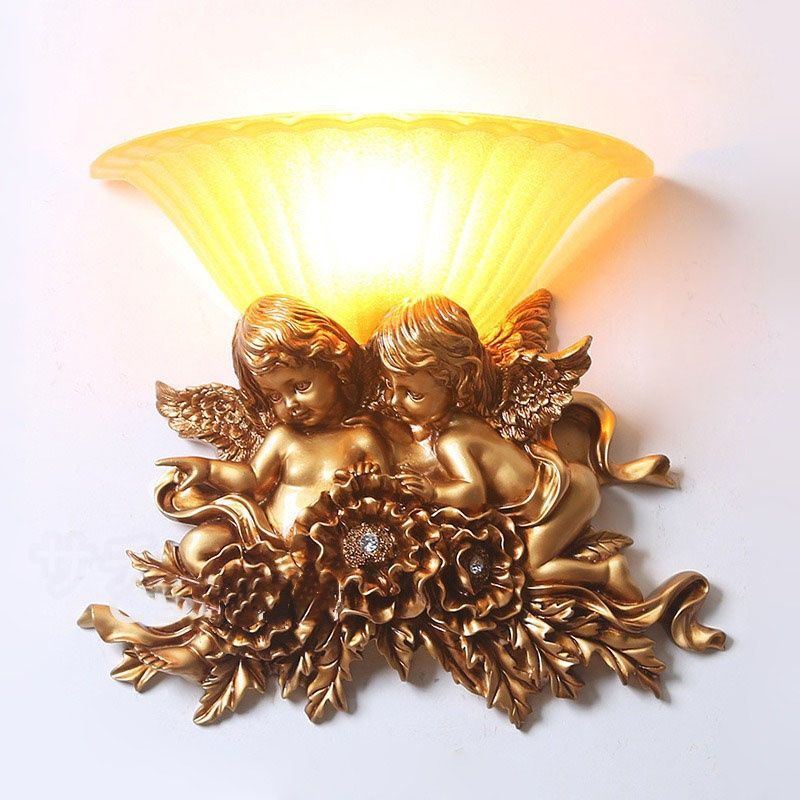 プラケットライト 壁掛け灯 壁灯 室内 屋内 エクステリア 門柱灯 アンティーク 北欧風 天使のような赤ちゃん