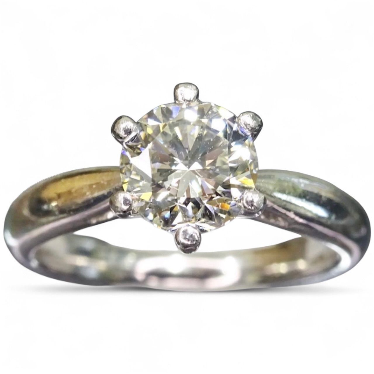 ジュエリーマキ pt850 プラチナ 大粒 天然ダイヤモンド1.00ct 立て爪