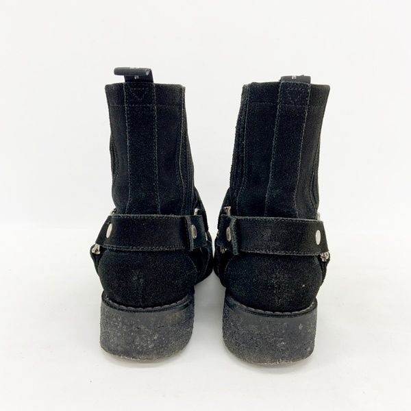 The Soloist. タカヒロミヤシタ ソロイスト リングハーネス サイドゴアブーツ スエード カジュアル メンズ サイズ7 ブラック 靴 DF 17203