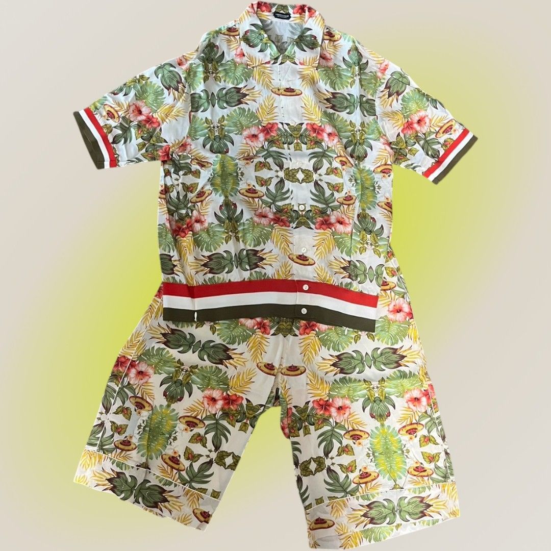 アンダーカバー UNDERCOVER 花柄 アロハセットアップ シャツ＆ショーツ キュプラテンセル サイズ2