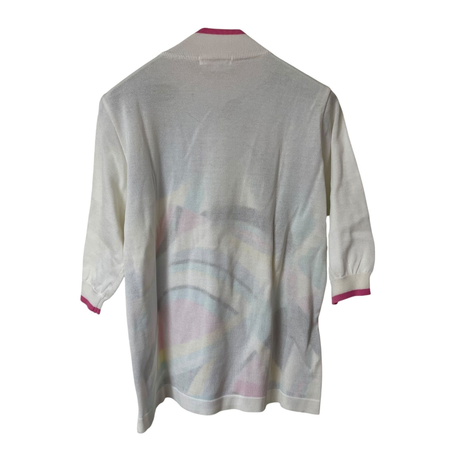 RE259【美品】LEONARD SPORT レオナールスポーツ 七分袖ニット マルチ