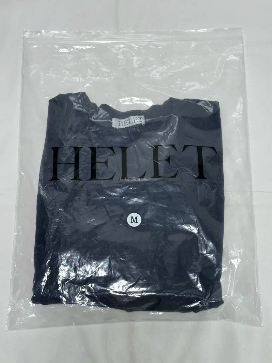 ヘレット リブド Regular Vネック ロングスリーブ ブルー M