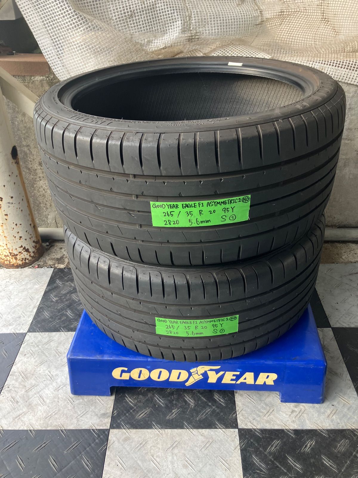 送料込み 265|35R20 95Y 2020年製 GOOD YEAR EAGLE F1 ASYMMETRIC 2 グッドイヤー イーグルF1 アシメトリック2 ポルシェ承認タイヤ2本