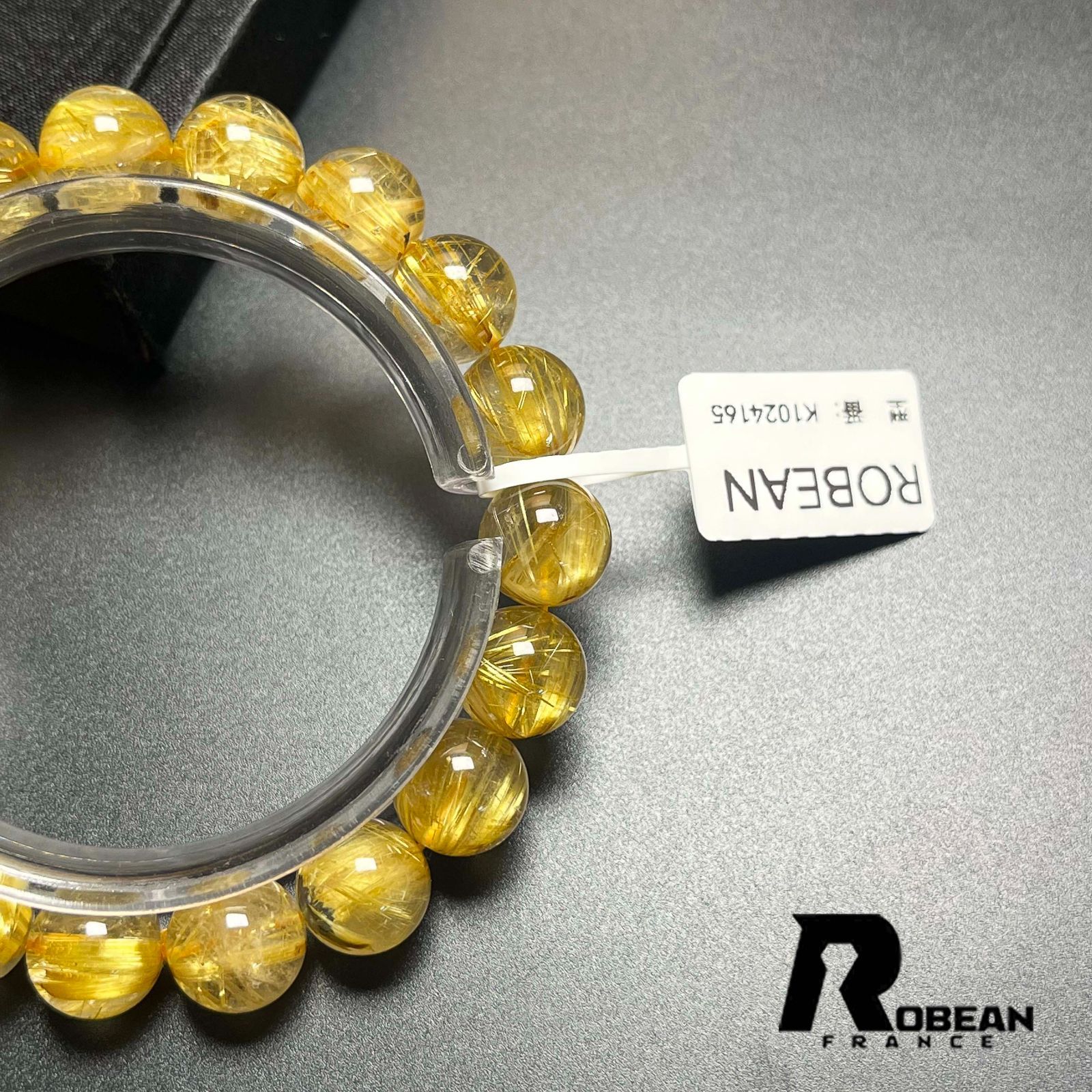 EU製 定価37万円 ROBEAN ! 満針ルチルクォーツ ブレスレット パワーストーン 天然石 金運 お守り プレゼント 10.9-11.4mm K1024165 WWW_SHINETEETH_COM