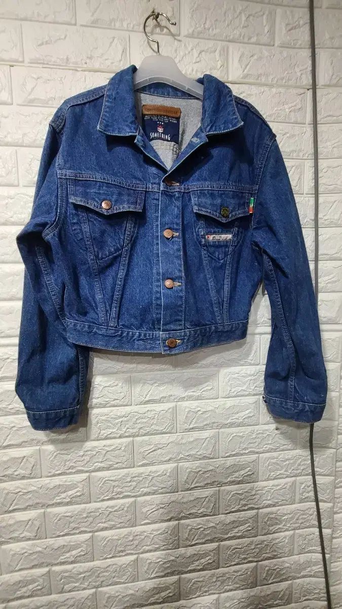 SOMETHING クロップド デニムジャケット