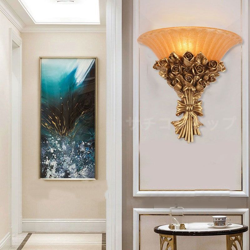 プラケットライト 壁掛け灯 壁灯 室内 屋内 エクステリア 門柱灯 アンティーク 北欧風 バラの花