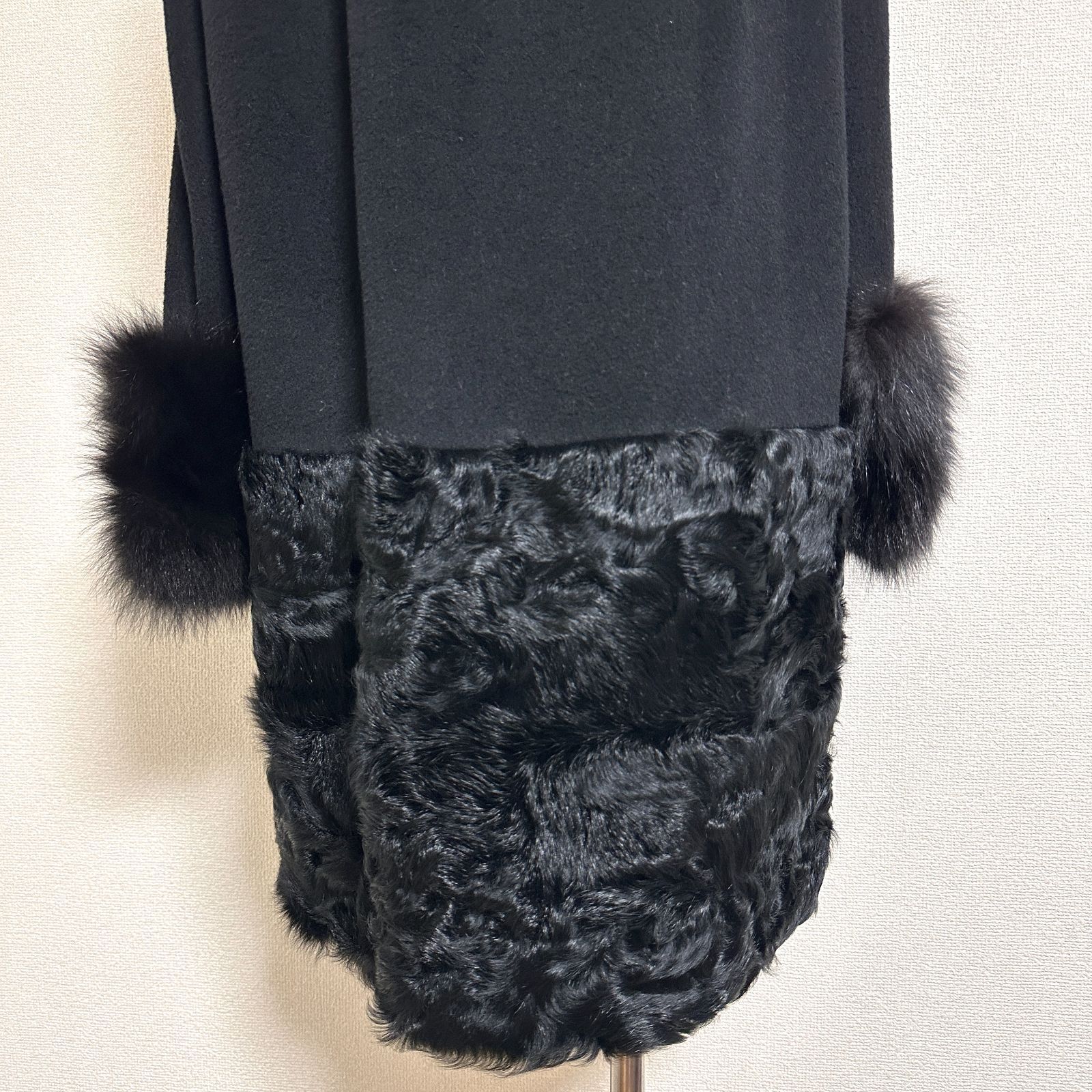 DUAL VIEW フォックス/チキアンラム リアルファー切替 カシミヤ混