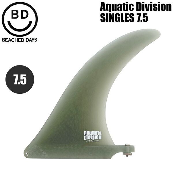 ビーチドデイズ シングルフィン BEACHED DAYS アクアティックディビジョン SINGLES 7.5 FIBERGLASS SMOKE