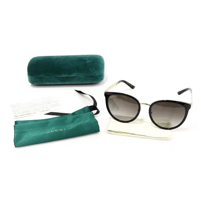 グッチ GG0077SK ブラック フレーム WEB 装飾 サングラス CO64015GU