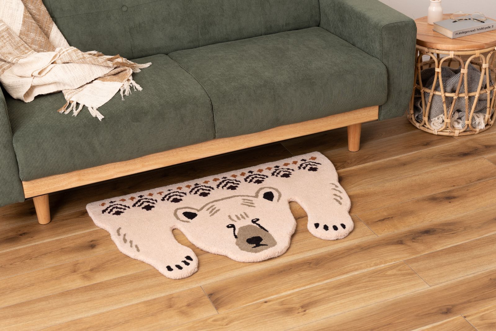 本州 アニマルアクセントラグベアー ラグ ベア ウール セパレート アクセント インテリア 約W60×D90×H1.8 MARWIL-DEMENAGEMENTS_CH