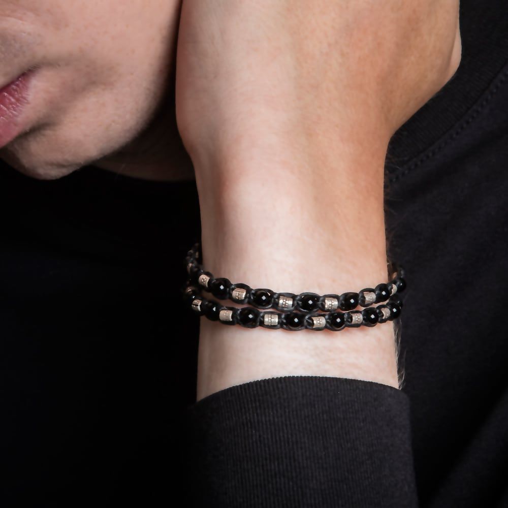 オニキスワックスコードWブレス アルテミスクラシック シルバー ジュエリーブランド