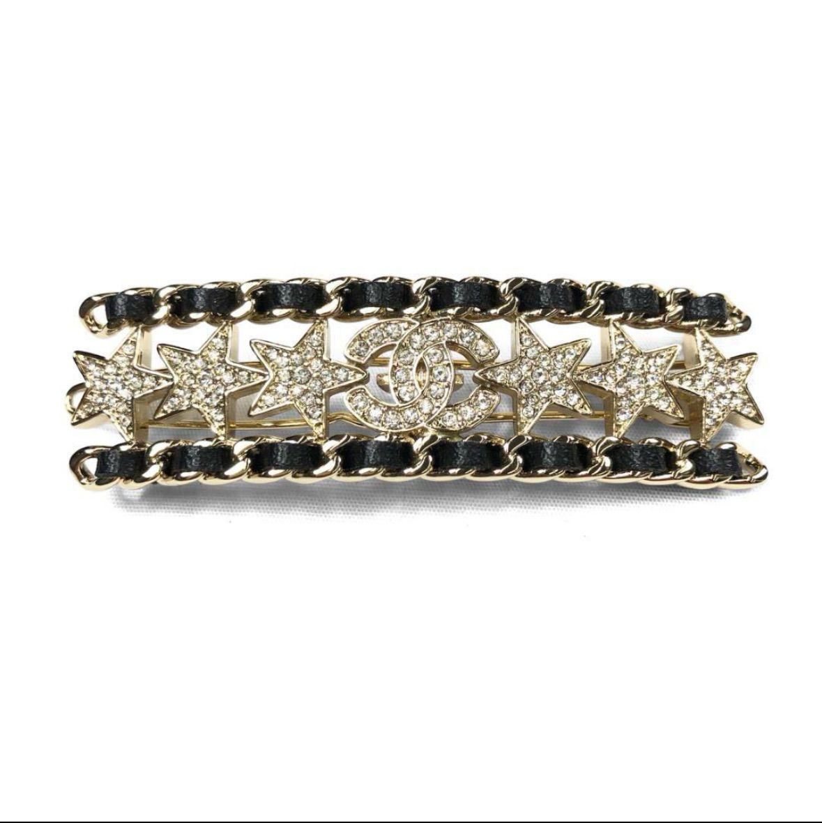 1416 シャネル ヘアクリップ スター ココマーク チェーンロープ