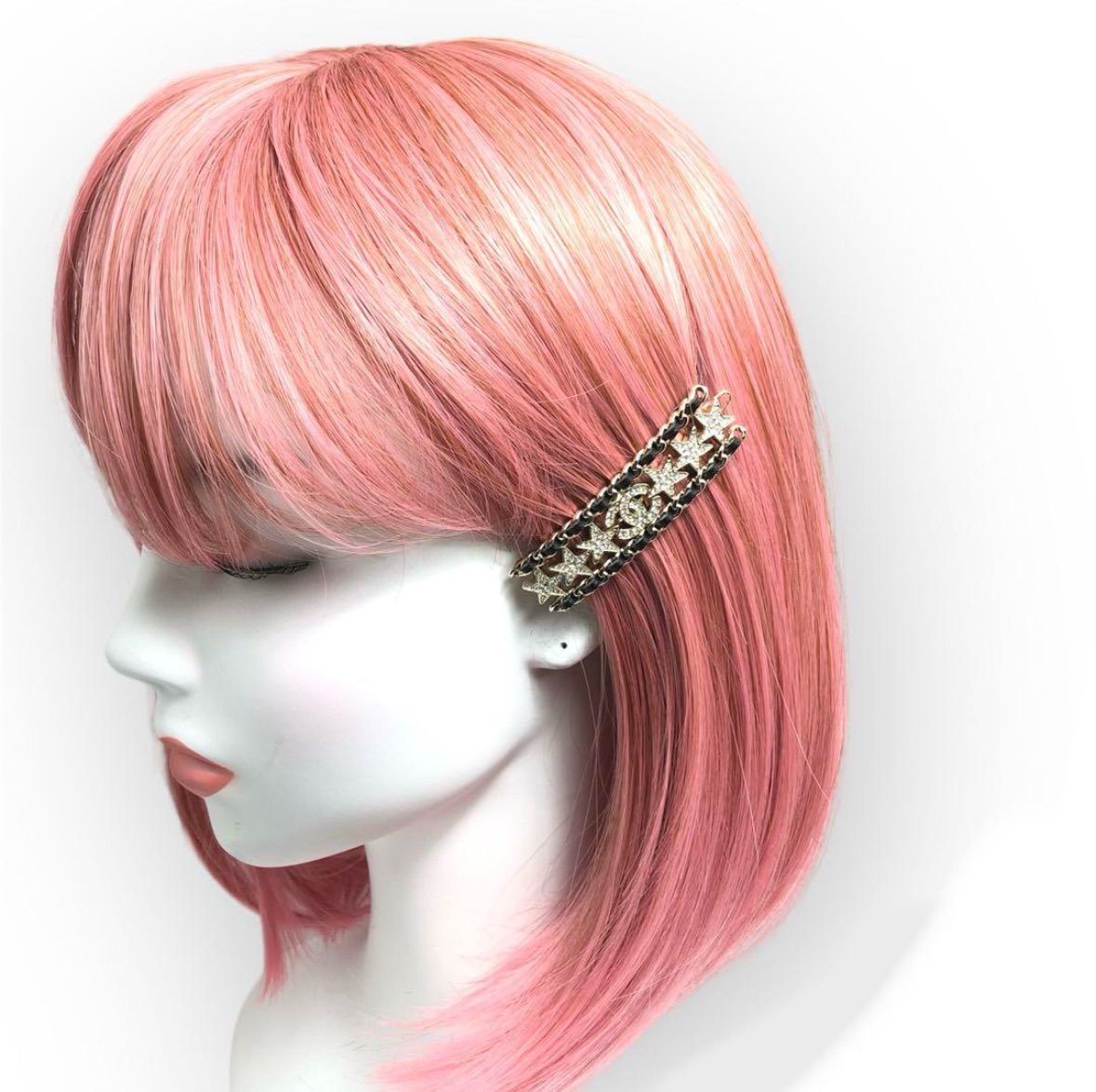 1416 シャネル ヘアクリップ スター ココマーク チェーンロープ DECORATOM_COM_BR
