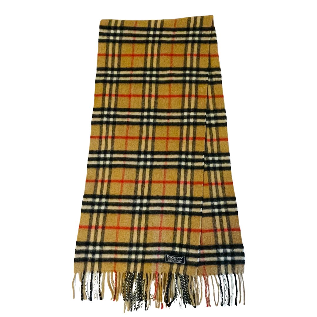 日本全国無料配達。 BURBERRY バーバリー カシミヤ マフラー ブラウン A797