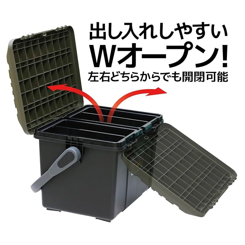  リングスター RING STAR 収納ケース ドカット D 5000 KA 中皿 入り カーキ ブラック 1 フィッシンググッズセット 魚探 ルアー フライケース フィッシングバッグ ケース