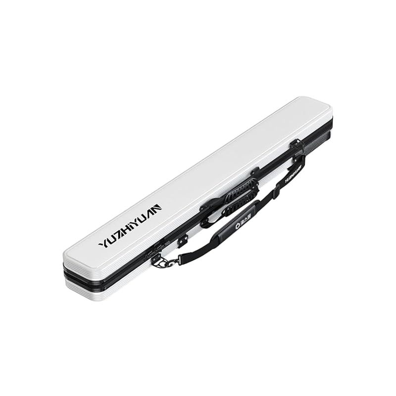 ハードシェル釣り竿ケース 大容量 30 本収納 八層耐圧 撥水 防爆ジッパー 釣り道具収納バッグ ホワイト 1