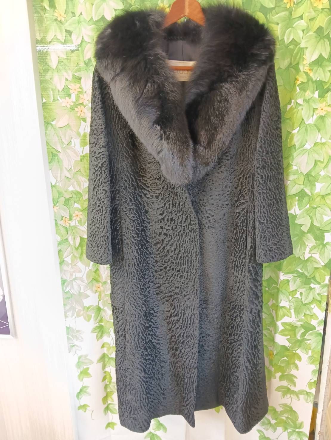 品 オンワード Etude ファーコート ロングコート ブラック 現状品