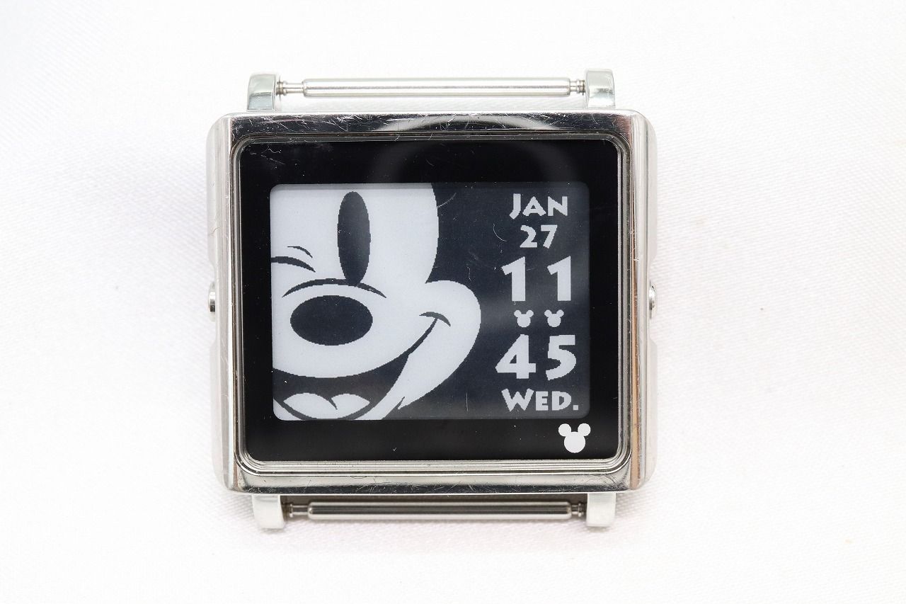 W265-37 動作品 電池交換済 エプソン ディズニー ミッキーマウス スマートキャンバス 腕時計 フェイスのみ SMA0064624 メンズ