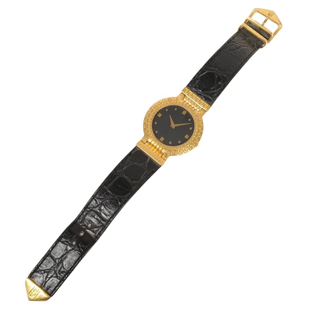 ヴェルサーチ クロノグラフ QZ ブラック文字盤 ヴェルサーチ VERSACE