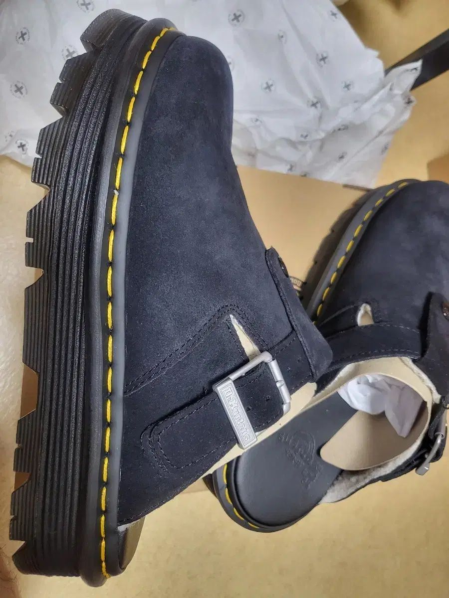 DR. MARTENS ドクターマーチン ブラック スウェード ミュール スリッパ 270 제브잭