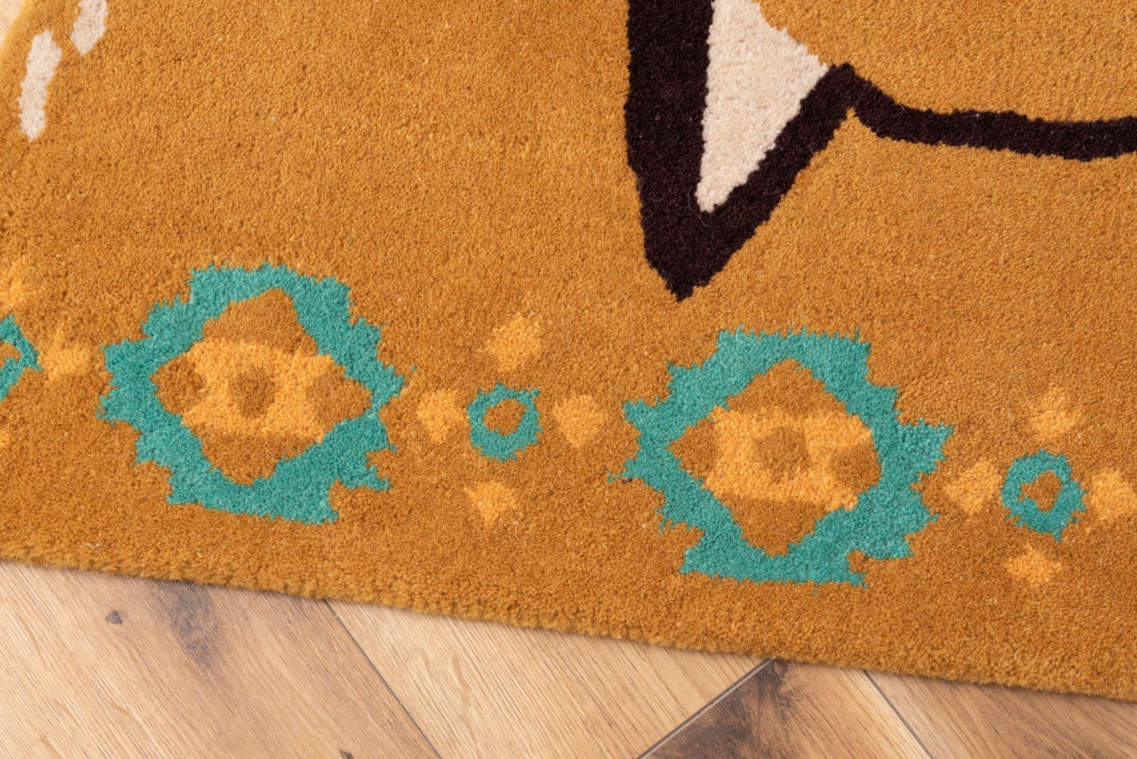 本州 アニマルアクセントラグフォックス ラグ きつね ウール セパレート アクセント インテリア 約W60×D90×H1.8 MARWIL-DEMENAGEMENTS_CH