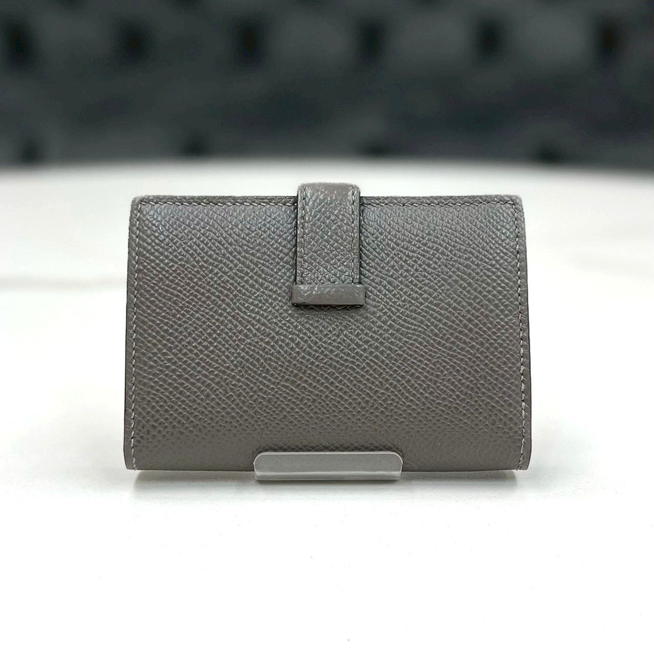 U刻印 エルメス ベアンミニ エプソン エタン 折り財布