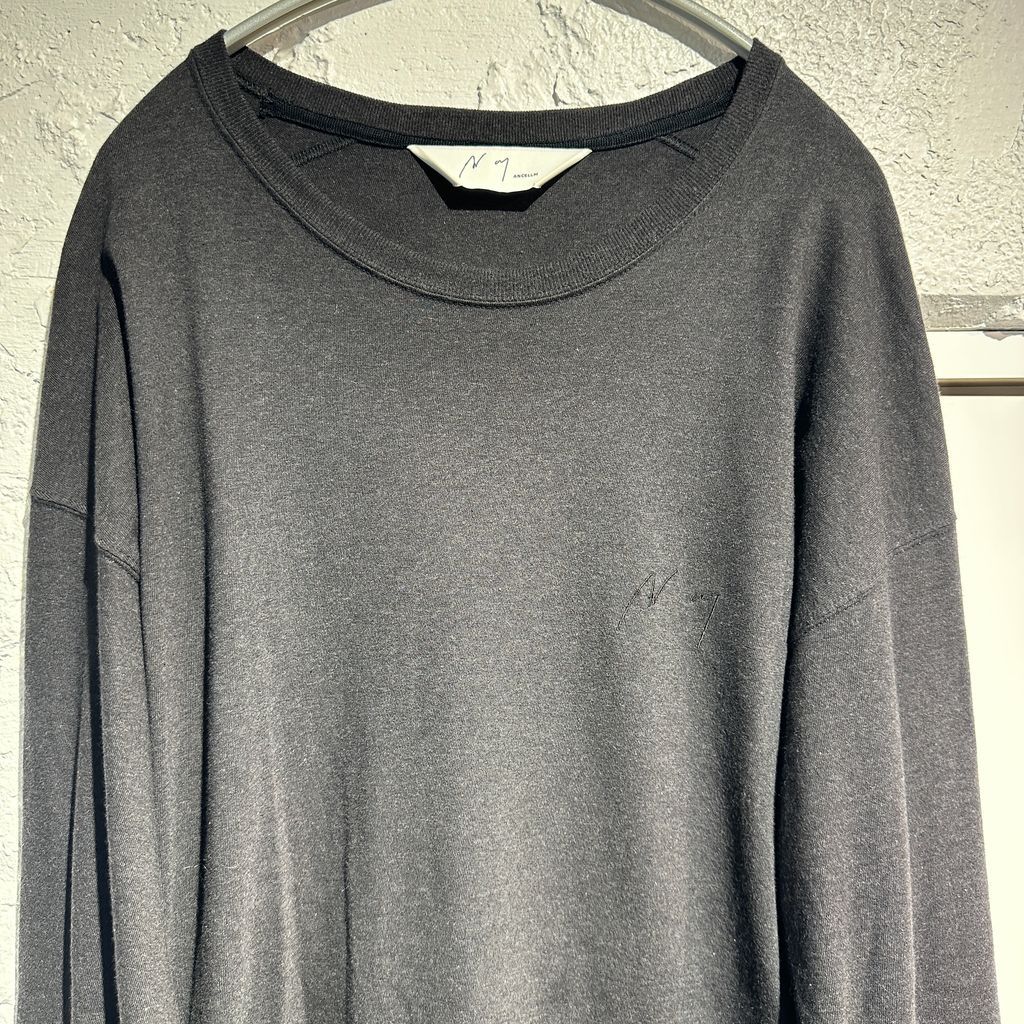 ANCELLM アンセルム 25SS UNEVENNESS LS T-SHIRT 長袖Tシャツ ANC