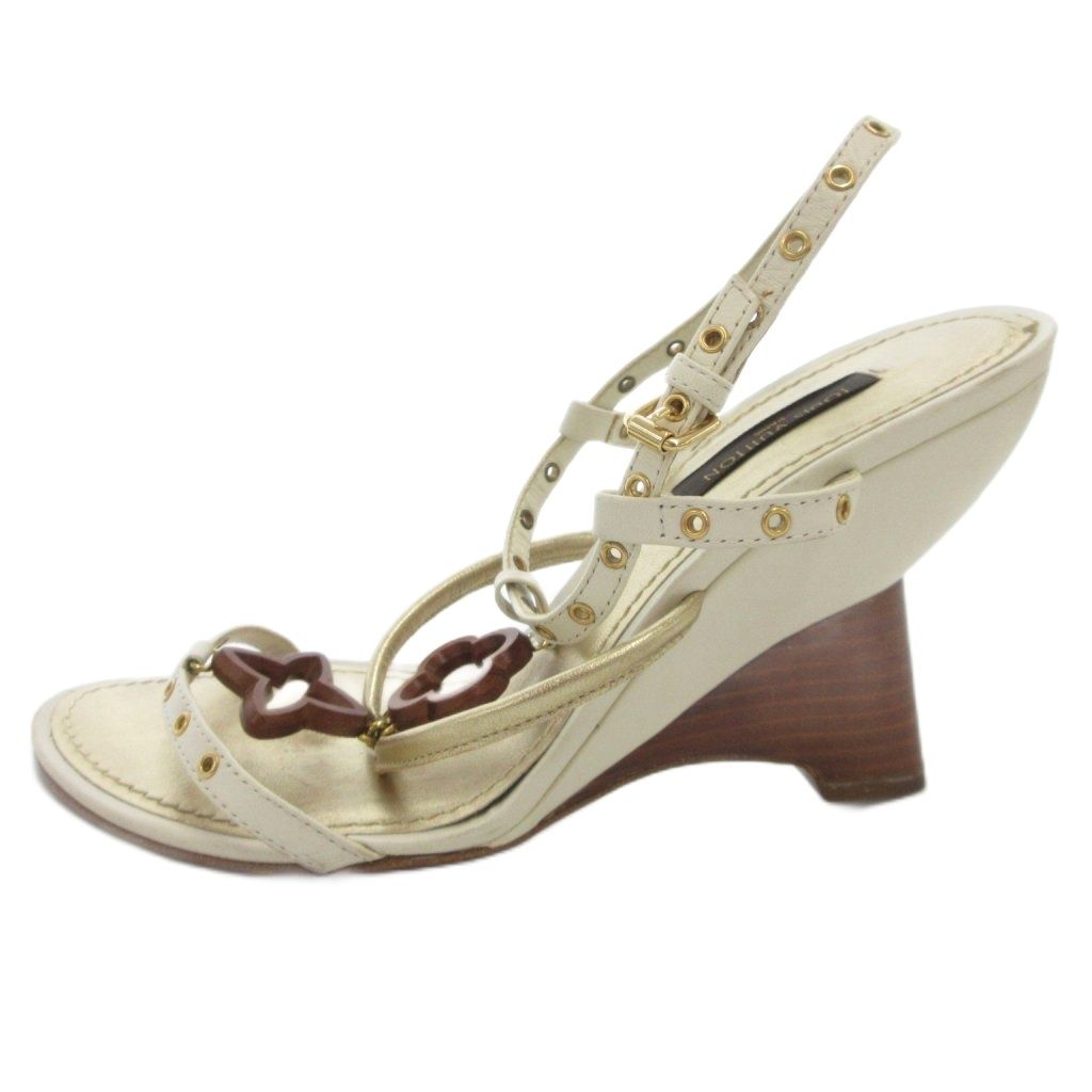 ルイヴィトン LOUIS VUITTON サンダル ウェッジソール ウッドヒール