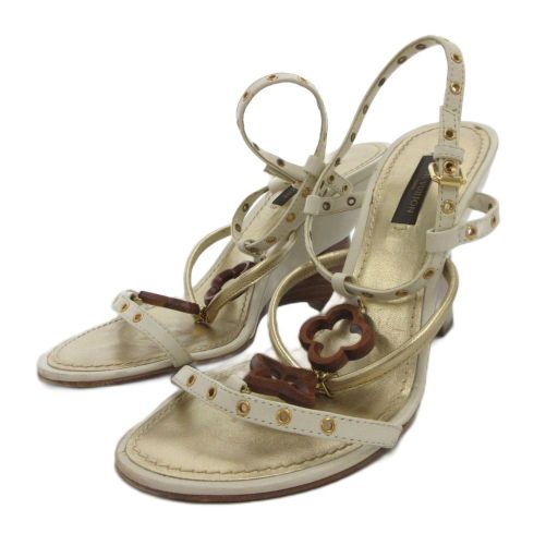 ルイヴィトン LOUIS VUITTON サンダル ウェッジソール ウッドヒール
