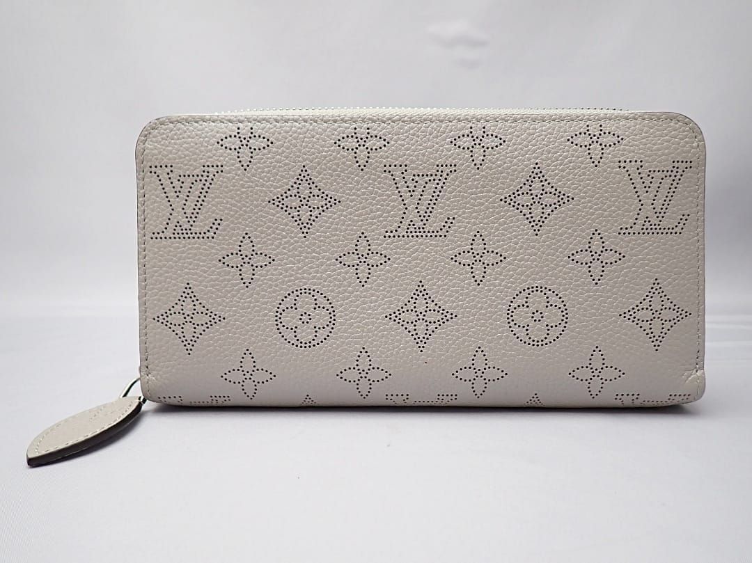 LOUIS VUITTON ルイ ヴィトン マヒナ ジッピーウォレット M80936 ラウンドファスナー長財布 グリズリ シルバー B 送料無料 A-8935 質屋