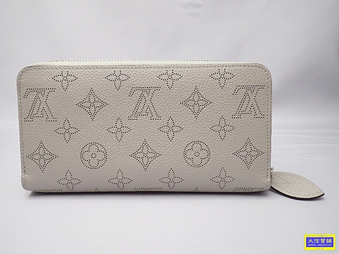 LOUIS VUITTON ルイ ヴィトン マヒナ ジッピーウォレット M80936 ラウンドファスナー長財布 グリズリ シルバー B 送料無料 A-8935 質屋