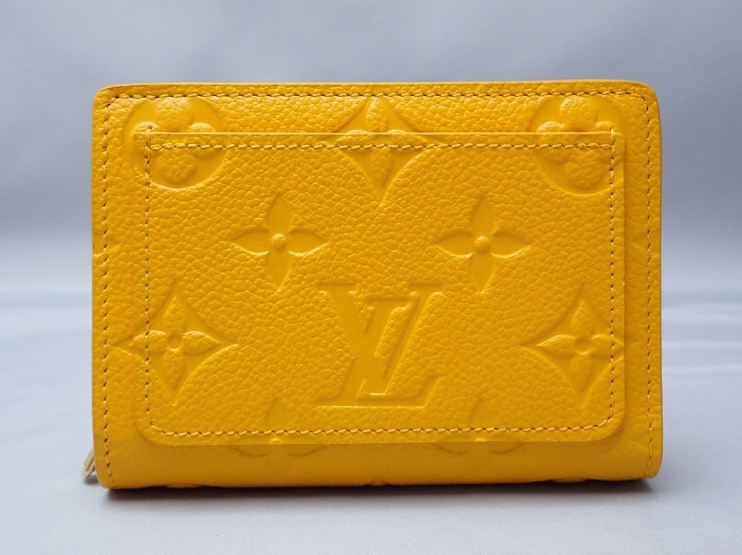 LOUIS VUITTON ルイ ヴィトン モノグラム アンプラント 二つ折り財布 ポルトフォイユ ク M83640 ジョヌドール イエロー系 A-8937 質屋