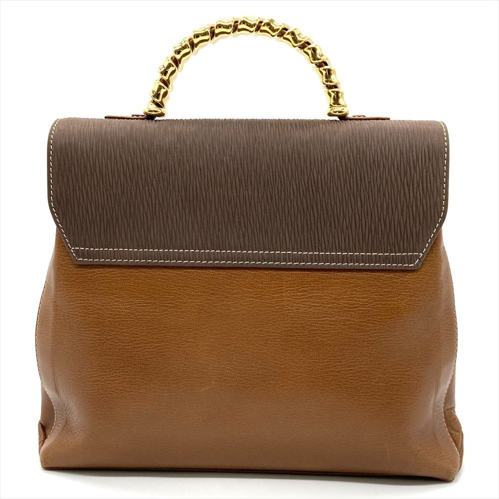 ロエベ LOEWE ベラスケス ハンドバッグ 2WAY レザー ブラウン ゴールド金具 ツイストハンドル レディース