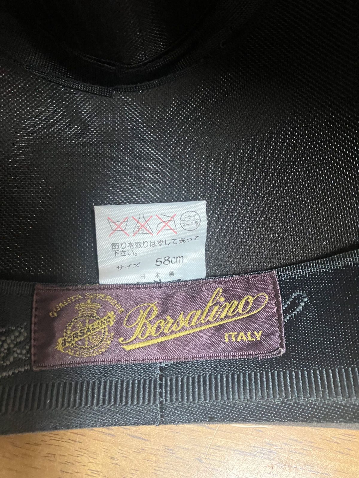 Borsalino ボルサリーノ アレッサンドリア フェザー装飾 中折れハット グレー メンズファッション ウールハット 帽子