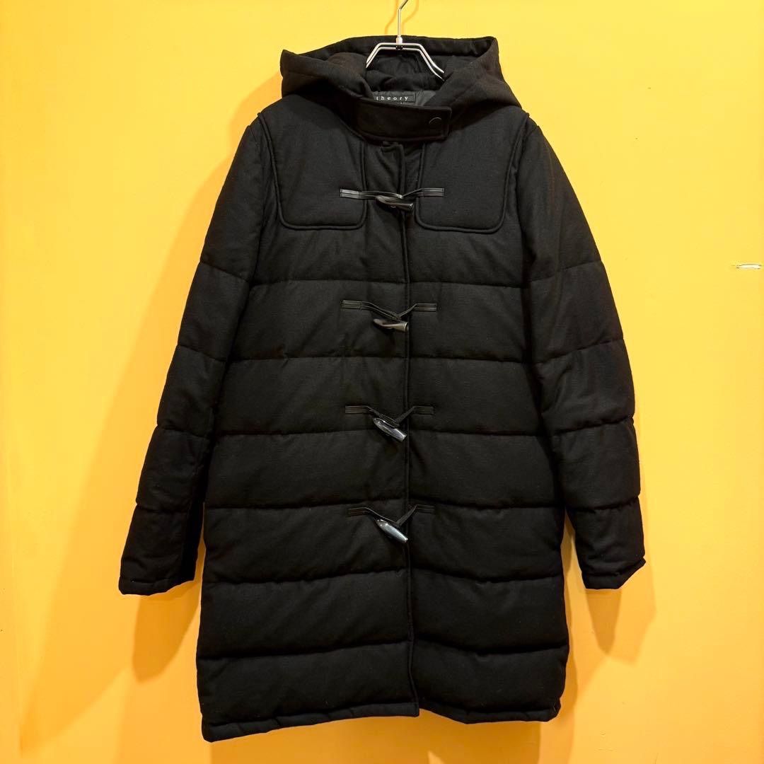 theory〈セオリー〉ダウン ダッフルコート ブラックS 【試着だけ】 theory(セオリー) NURTURE EMMITT ロングダッフルダウンコート