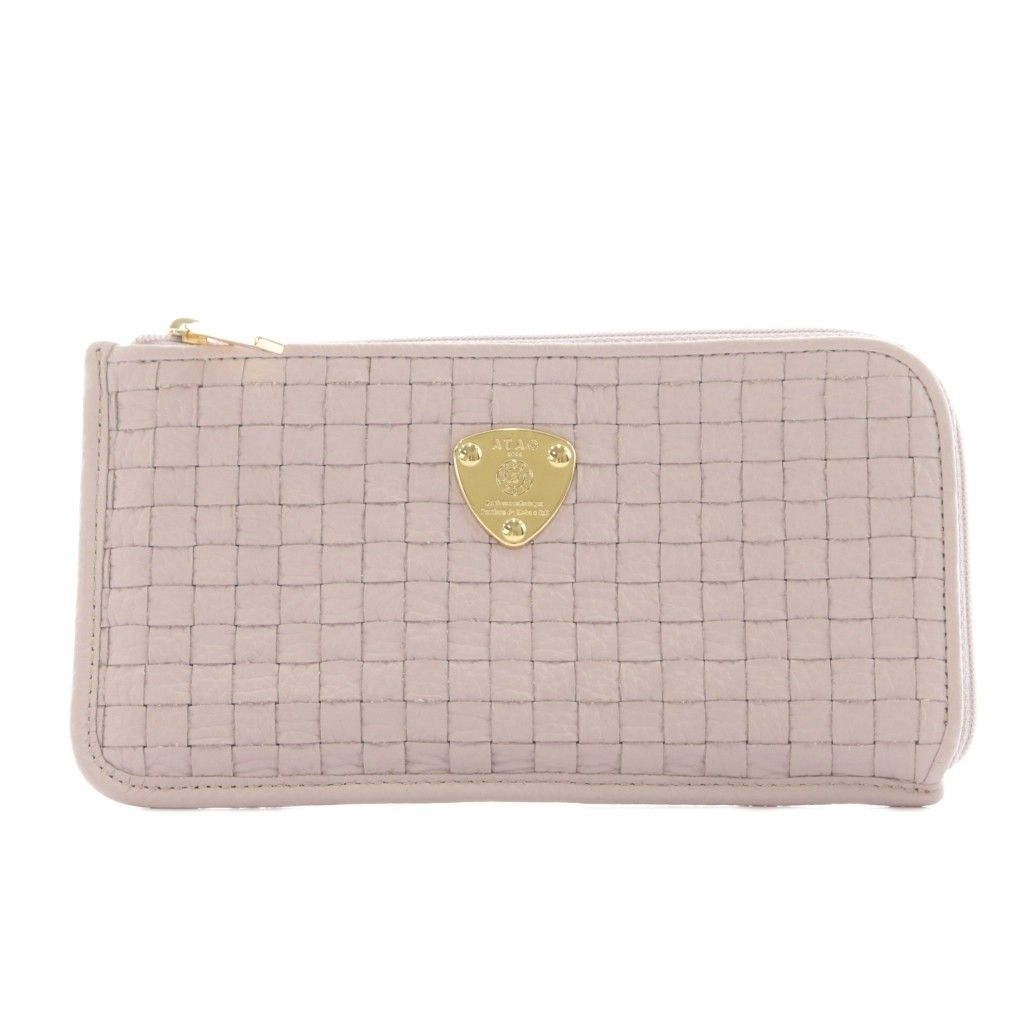 ATAO アタオ スリモ slimo 長財布 L字ファスナー 小銭入れ ロゴ レザー ピンク |AN20