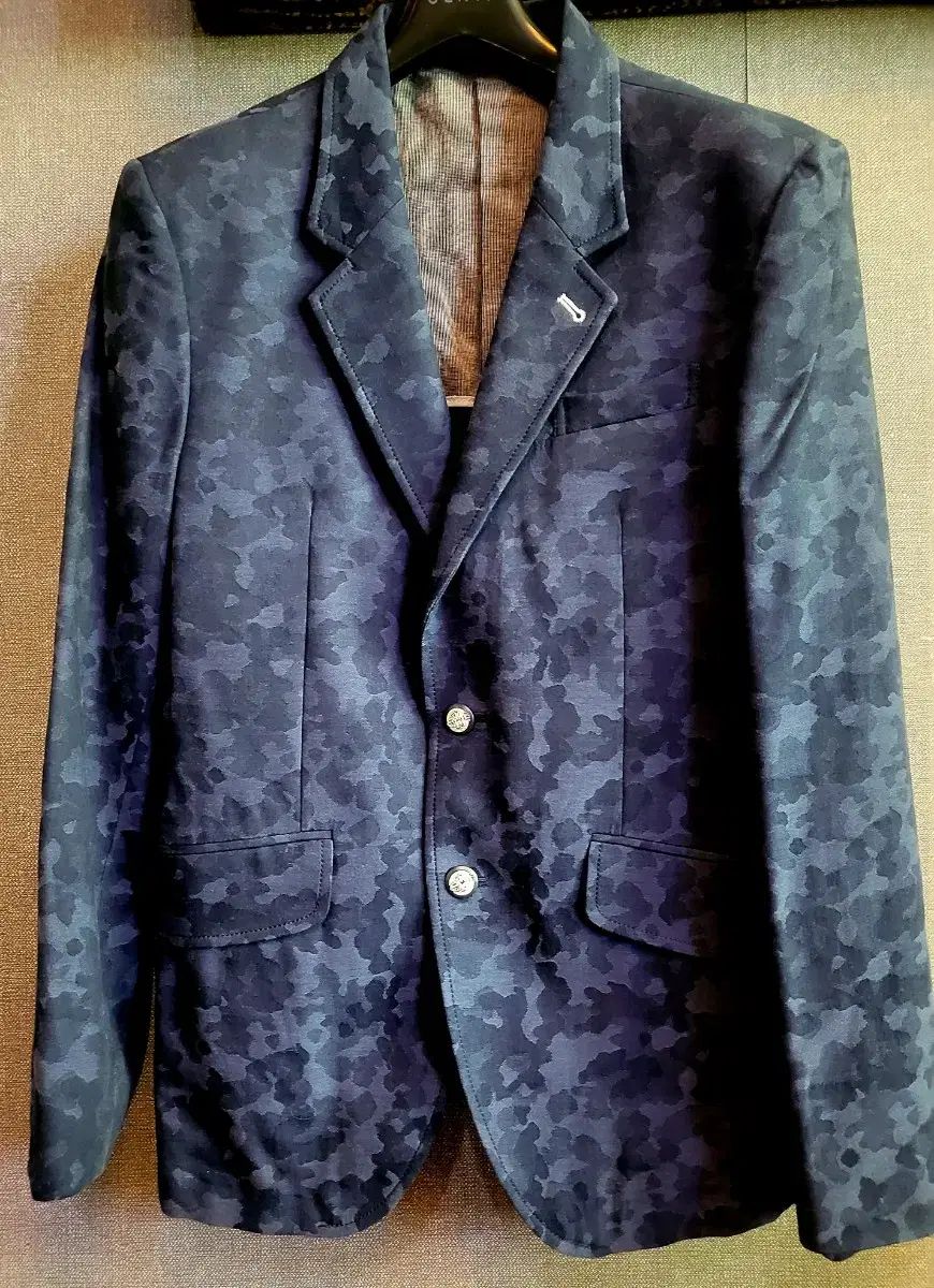 ♥ ウール迷彩ジャケット イタリア製 ブルー