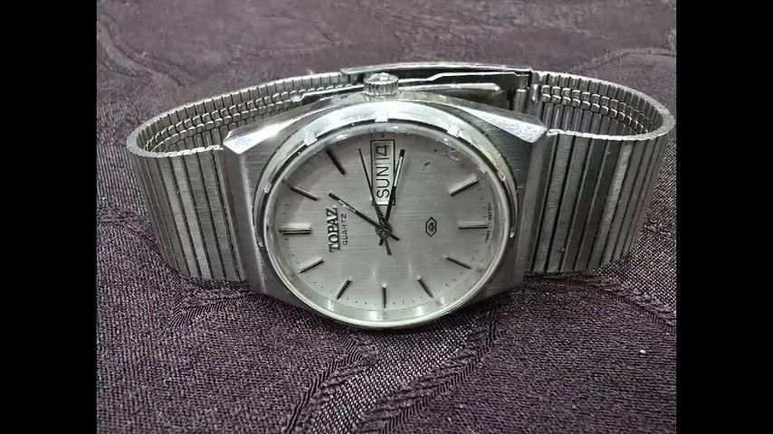 ヴィンテージ時計 トパーズ クォーツ ヴィンテージ メタル 時計