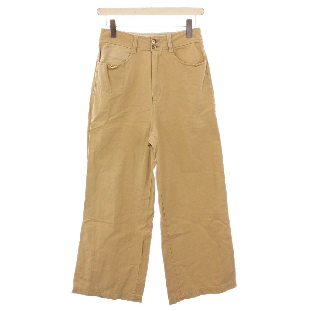 パラスパレス Pallas Palace ラフィリネンチノワイドパンツ スラックス ジップフライ ワン 2 ベージュ FPT24206B BB