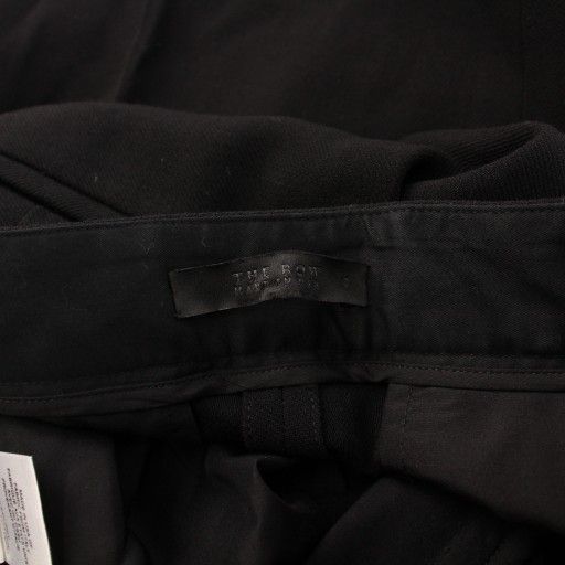 ザロウ THE ROW テーパードパンツ スラックス タック ジップフライ ウール シルク 2 黒 ブラック BB DECORATOM_COM_BR