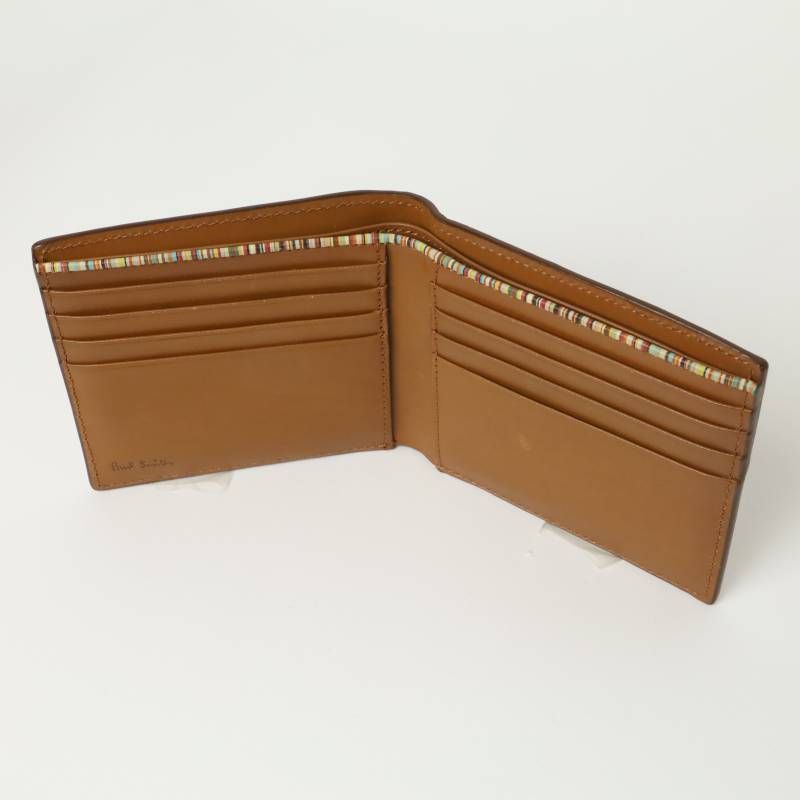 衝撃価格！ Paul Smith ポールスミス イタリアン カーフレザー 二つ折り財布 牛革 メンズ 財布 PSC484 キャメル 483
