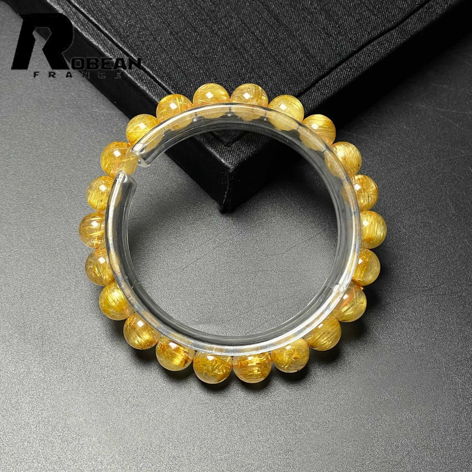 夢色 EU製 定価13万円 ROBEAN ! 満針ルチルクォーツ ブレスレット パワーストーン 天然石 金運 お守り プレゼント 8.6-9.2mm M1027865 WWW_SHINETEETH_COM