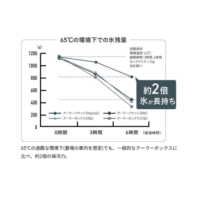 ピーコッククーラーバケット IGN-100 小型 9.5L クーラーボックス 保冷 peacock OLIVEOS_COM_TR