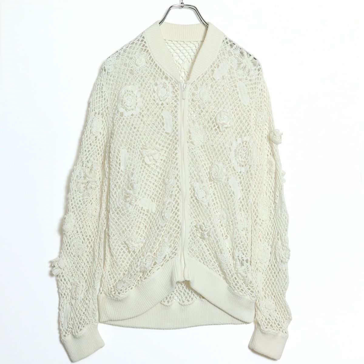 ピンクハウス☆モチーフいっぱい♪ニットレースのジップアップブルゾン