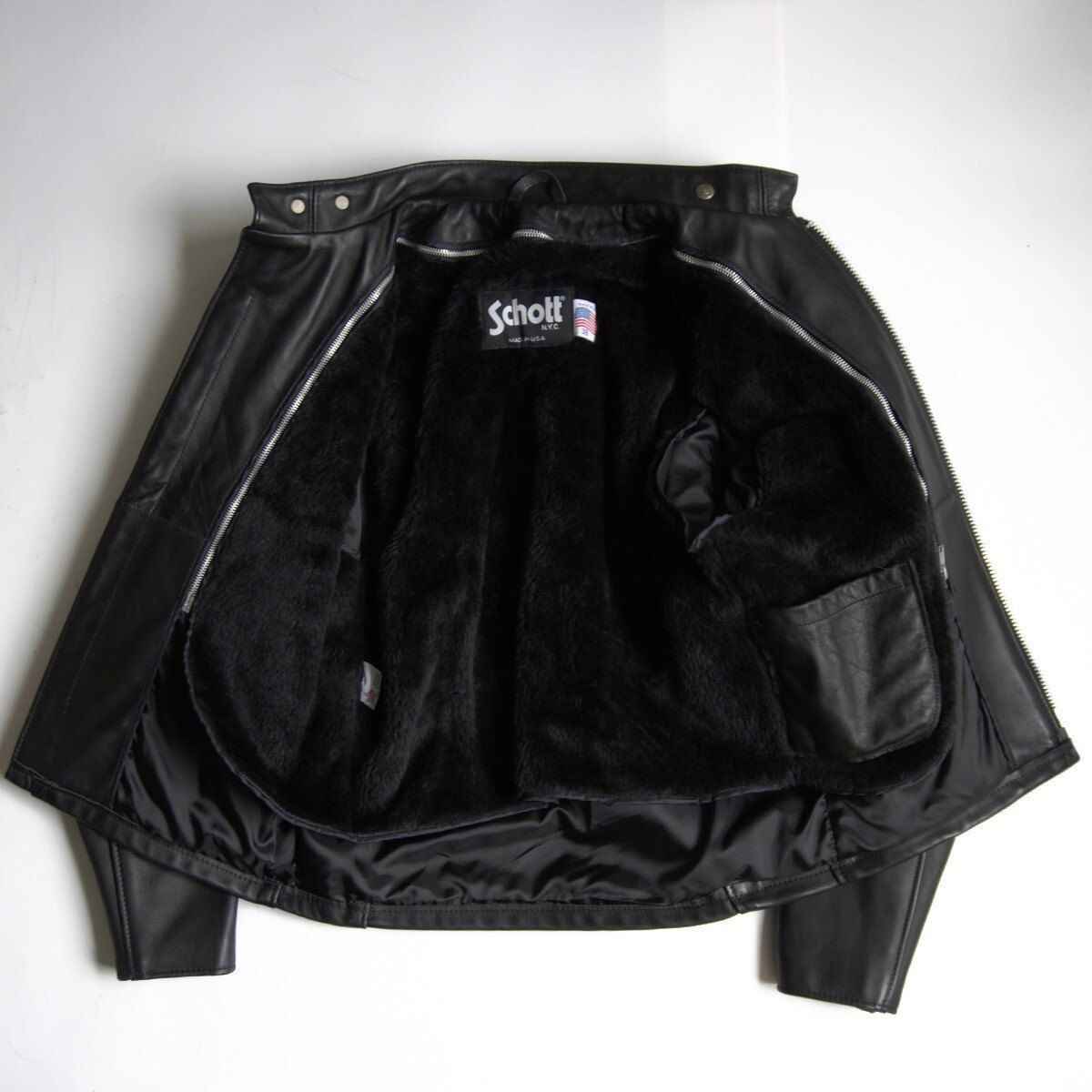 極美品✨ ショット シングルライダース ジャケット ボアライナー 641E 38 極美品✨ ショット シングルライダース ジャケット ボアライナー 641E