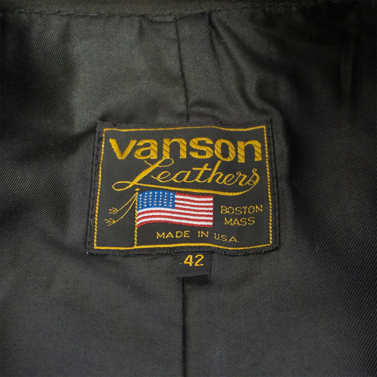 雰囲気抜群/ビッグサイズ】 VANSON 【TC レザー ライダースジャケット