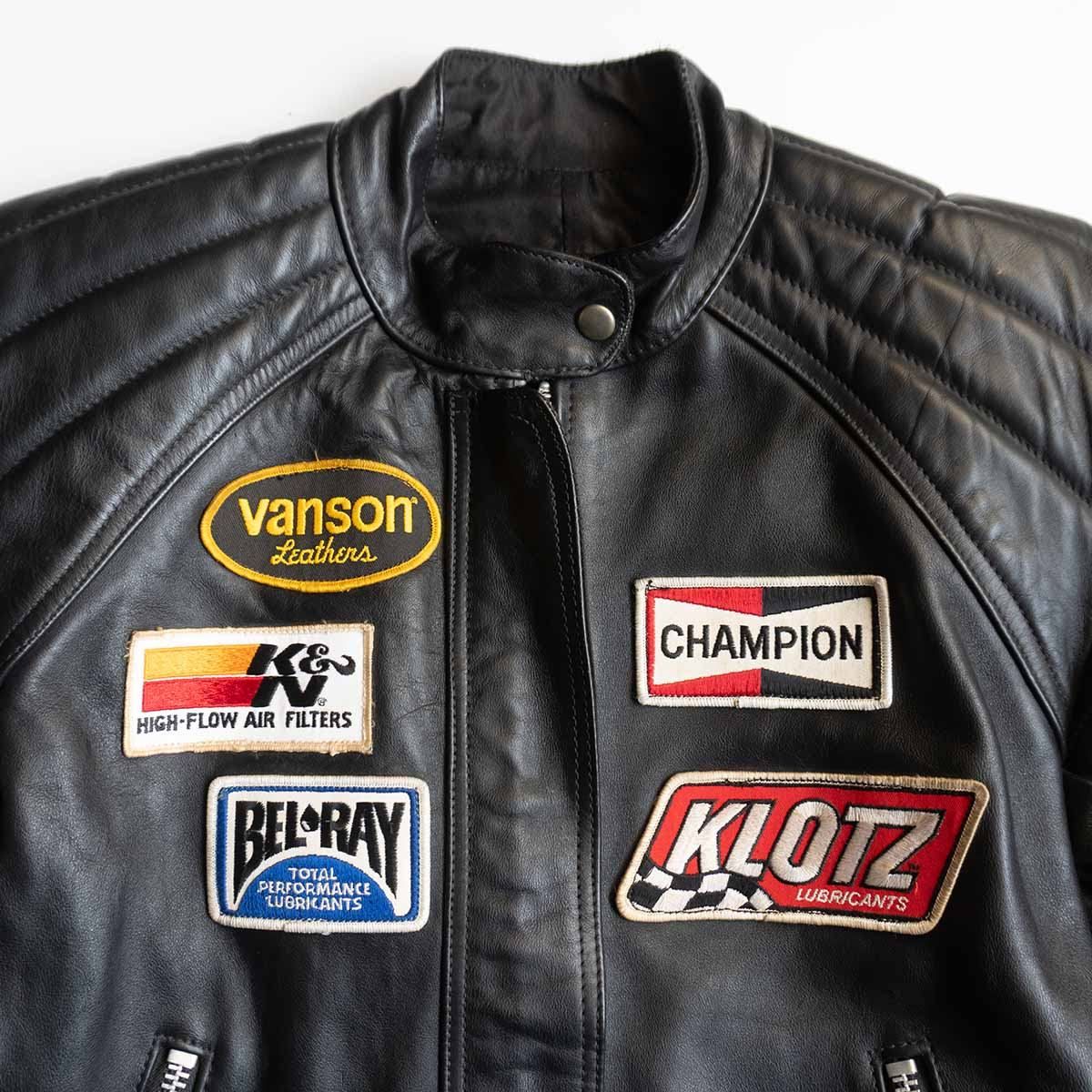 雰囲気抜群/ビッグサイズ】 VANSON 【TC レザー ライダースジャケット