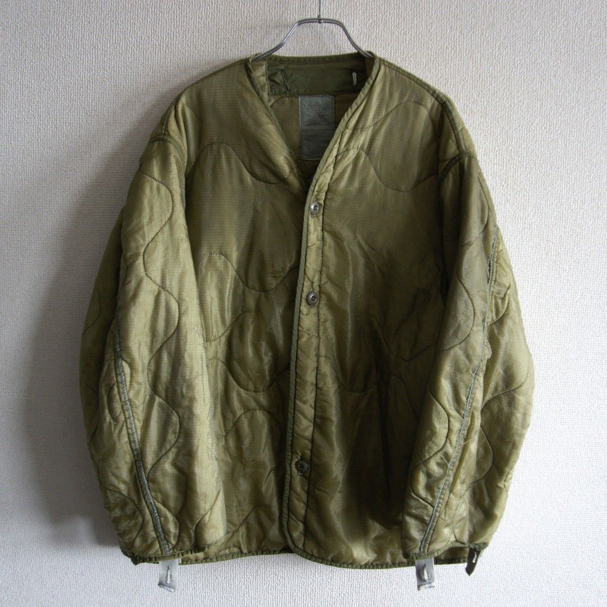 80S】US ARMY【M-65 ライナー ジャケット】L キルティング アーミー 米 