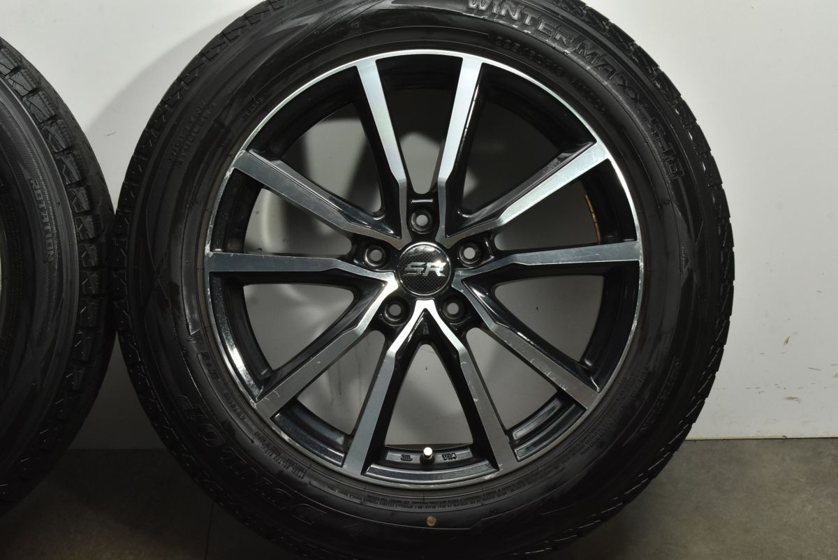 ハリアー RAV4などに SR 18in 7.5J 38 PCD114.3 ダンロップ ウインターマックス SJ8 225|60R18 レクサス 10系 NX ヴァンガード FFCRYSTALESIA_COM